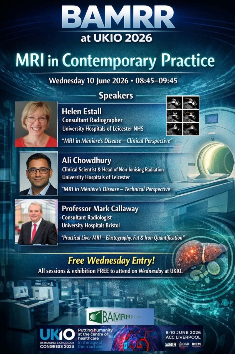 BAMRR at UKIO 2026 – MRI in Contemporary Practice poster